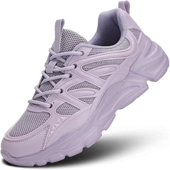Women's Purple Slip-On Running Shoes Lightweight Mesh Walking Sneakers for Gym - Picture 1 of 7